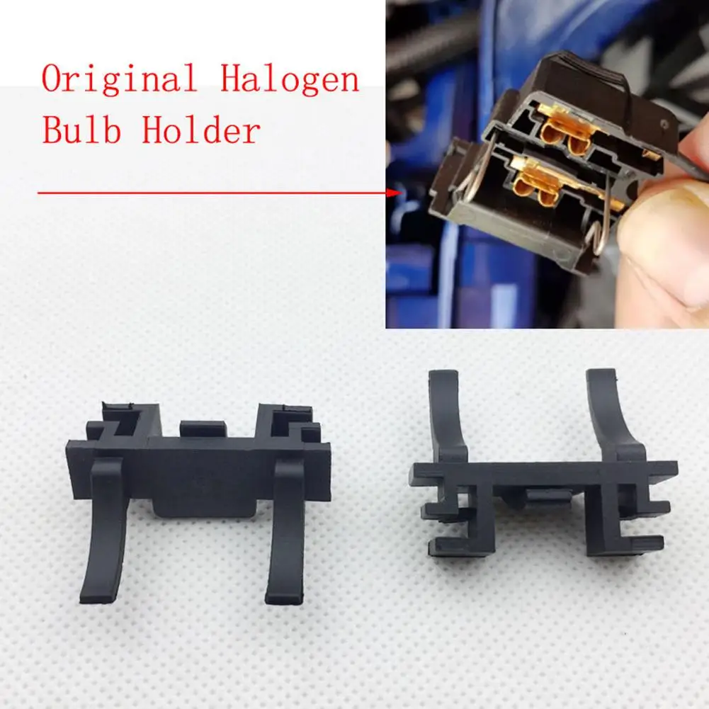 2Pcs Car H7 LED Headlight Bulb Holder Base Adapter For Ford 2017 Focus Low Beam Headlamp Mount for Land Rover Discovery FIAT 500