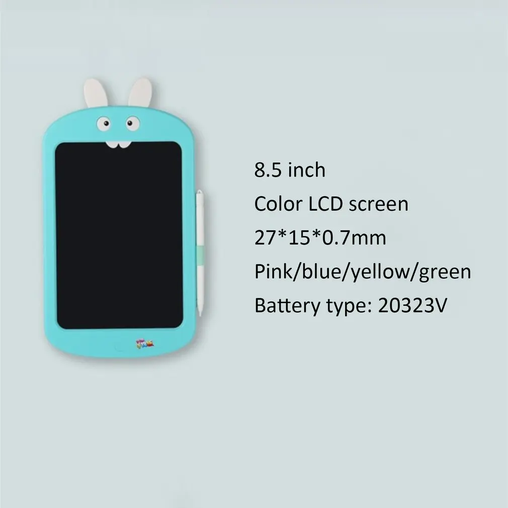 Цифровой графический планшет для рисования, детский блокнот для письма, электронный 8,5 дюймовый ЖК-дисплей, ультра-тонкая доска для сообщений с ручкой, детский блокнот для обучения