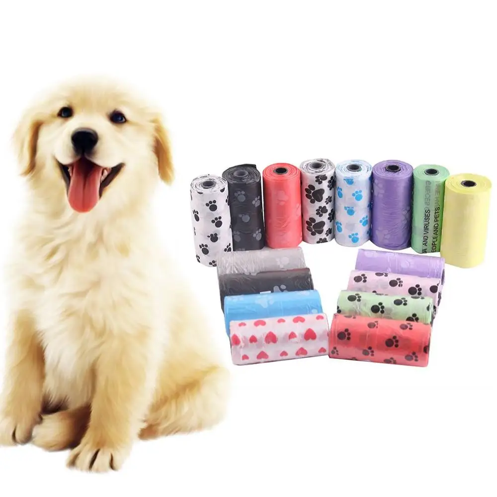 Pet Supplies Pet Plastic Bag Printing Footprints Pet Garbage Bag Dog Picking Garbage Bag
