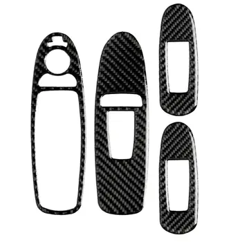 

14-20 4pcs Carbon Fiber Window Lift Button Cover Trim For Infiniti Q50 V37 Interior Window Lift Button Cover Trim