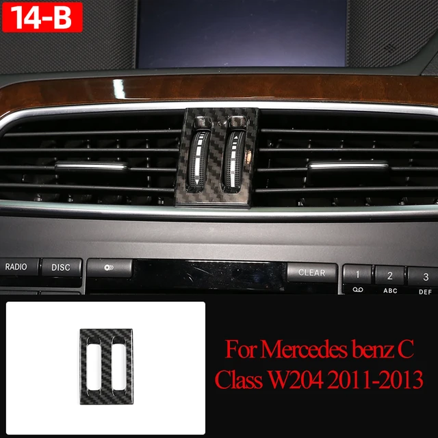 Carbon Fiber Car Interior Decoration Trim Stickers For Mercedes benz C Class W204 C180 C200 2007-2013 Accessories 11