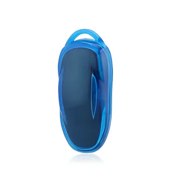 

Car TPU remote key chain soft holder transparent case for tesla model s x 3 bluetooth keychain accessories car chains shell