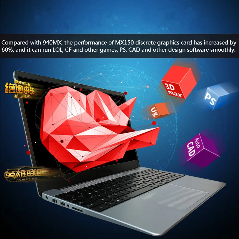 I5-8250U 8 ГБ ОЗУ ноутбук Intel NVIDIA GeForce MX150 ноутбук раскладка клавиатура нетбук Бизнес офис игровой ноутбук компьютер