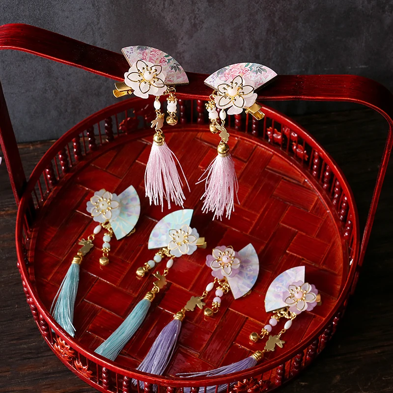 Hanfu головной убор для детей с кисточками, супер фея, Ретро стиль, cheongsam, древний стиль, для маленьких девочек, китайский стиль, для выступлений