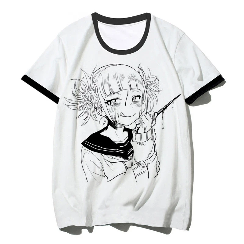 20 Ahegao Футболка с принтом Himiko Toga Waifu мужской wo Мужская футболка Boku No Hero Academy Harajuku Топ аниме мультфильм футболка - Цвет: 20