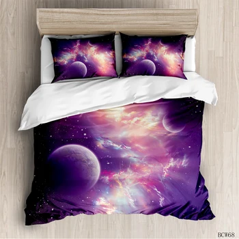 

Cosmic starry sky room bedding set luxury duvet Classic bed linen sky style home Bedding Set Duvet Cover Pillowcase