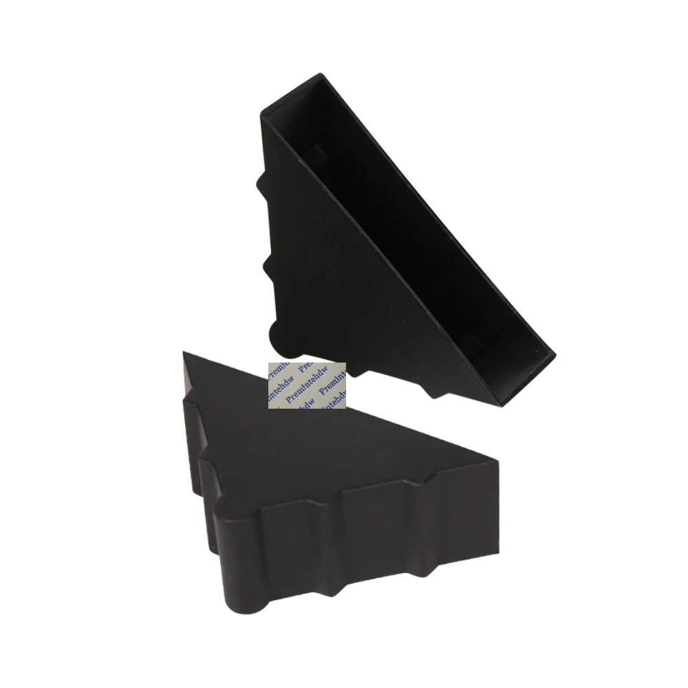 200Pcs Black Plastic Shape Triple Corner Tile Marble Sheet Panel Photo Frame Glass Protector Cushion Packing