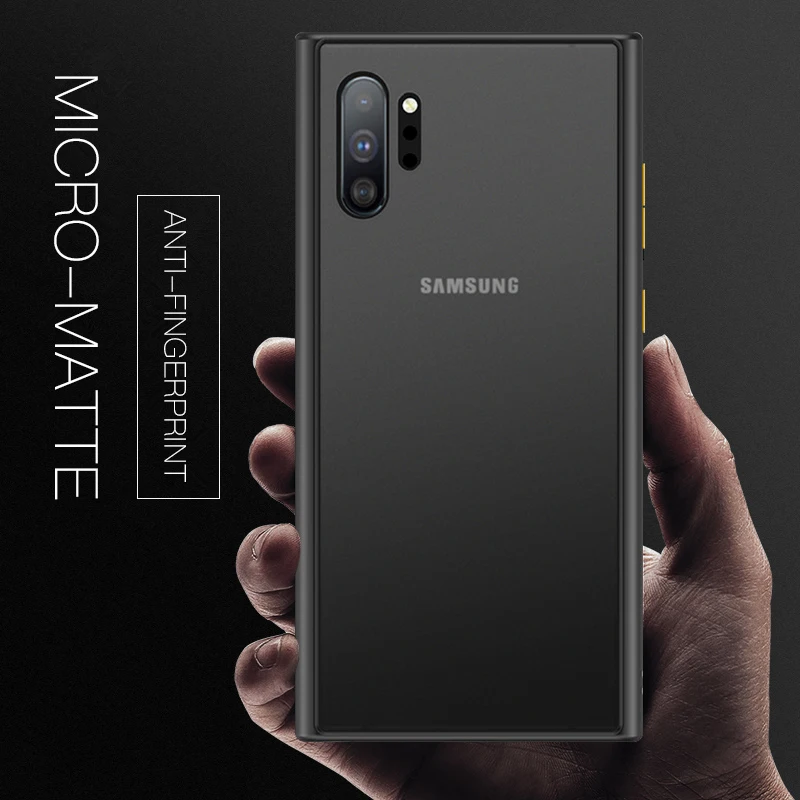 

Phone Case For Samsung S10 Plus Note 10 Pro Shockproof Transparent Back Cover For Samsung A10 20 30 50 70 Anti Fingerprint Coque
