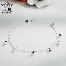 Стиль S925 кисточки колокол есть голос прекрасный серебряный ножной браслет день корейский стиль студентов MORI серии женские классные милые аксессуары
