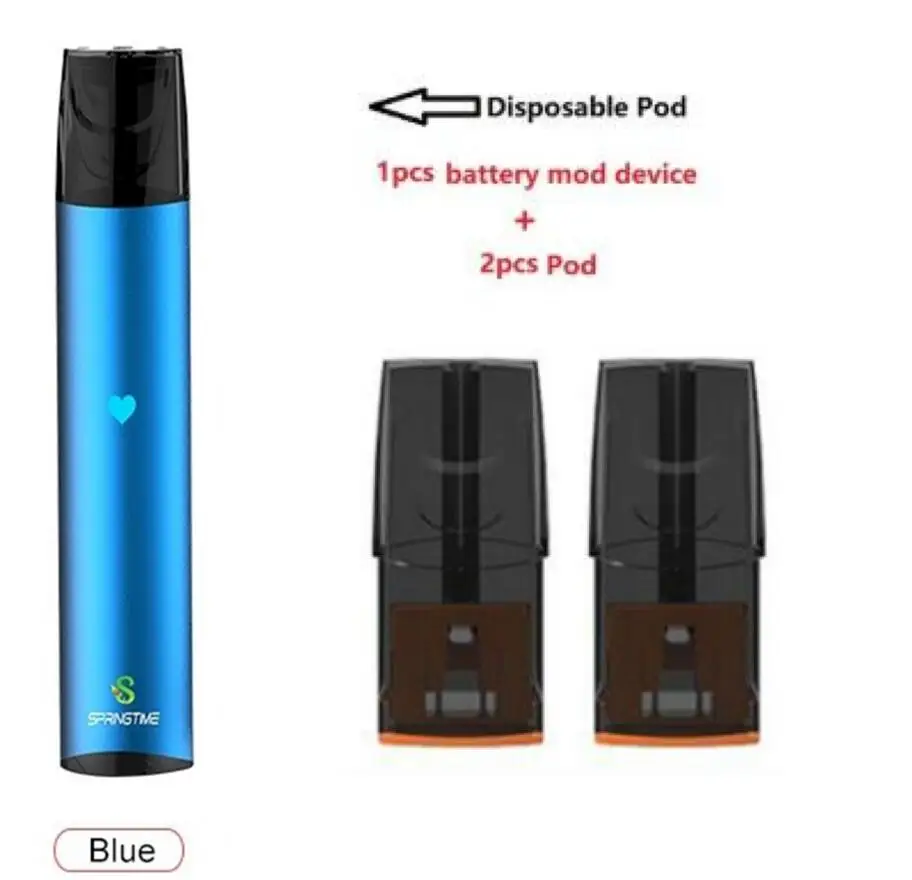 Blue kit-wiith2pods Весенний комплект испарителя SP2 с аккумулятором 350 мА · ч с 2 мл Vape 1.2ohm картриджем, универсальный совместимый с Relx Pods - Цвет: Blue kit-wiith2pods
