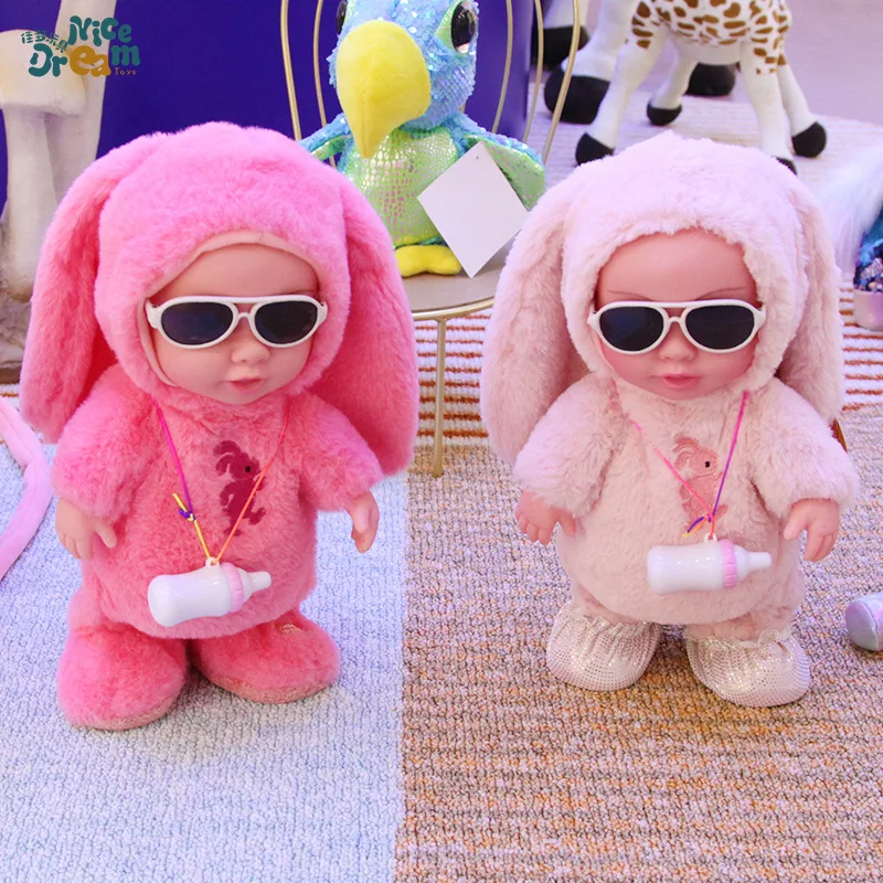 

Children Feeding Bottle Silicone Doll Electric Plush Toy Feeding Bottle Doll Factory a Generation of Hair Processing Custom