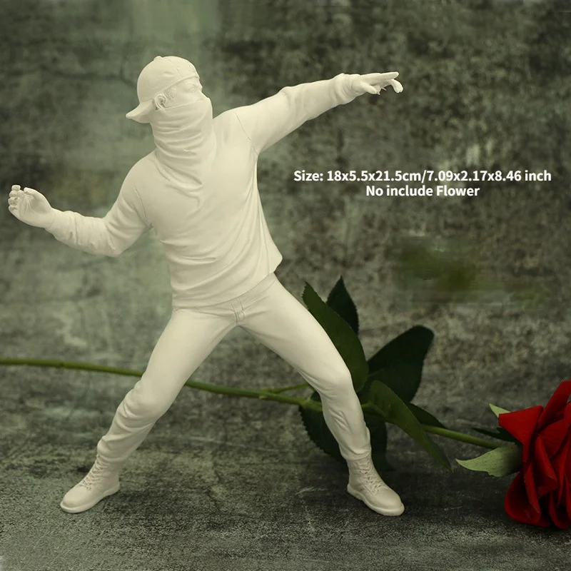 Flower Thrower from Banksy Graffiti Resin Statues Sculpture