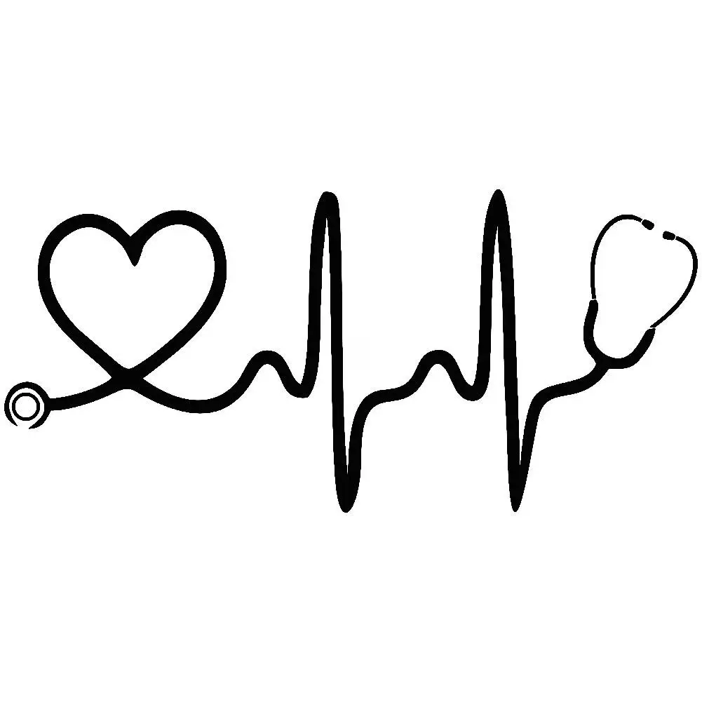 

80% HOT SALES Stethoscope Love Heart Car Vehicle Body Window Reflective Decals Sticker Decor