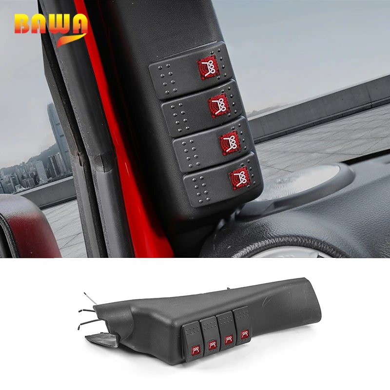 Панель переключателя BAWA A Pillar 4 way Pod комбинированные переключатели для Jeep Wrangler JK JKU