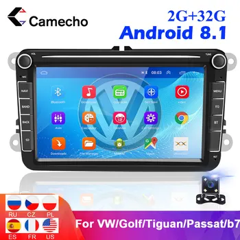 

Camecho 2 din Android 8.1 For VW/Volkswagen/Golf/Polo/Tiguan/Passat/b7/b6/leon/Skoda/Octavia Car Radio GPS Multimedia Player