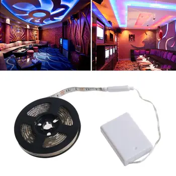 

50cm Waterproof RGB 5050 SMD LED Strip Flexible Light Battery Box w/Controller