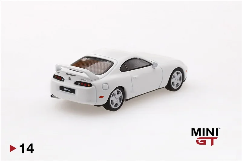 Мини GT 1: 64 Тойота Супра(JZA80) Супер белый литой модельный автомобиль