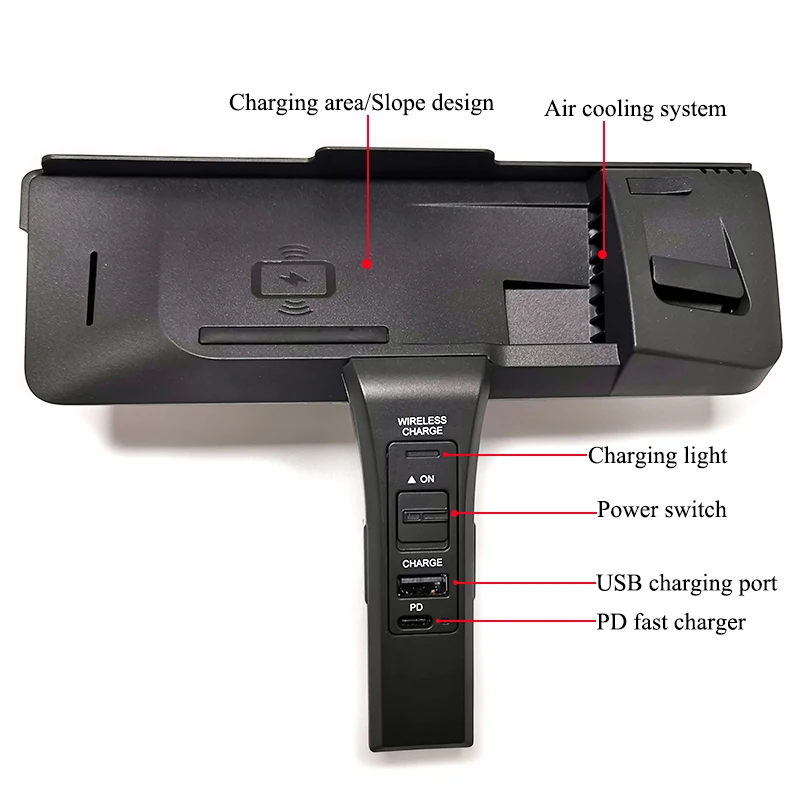 W car wireless charger for BMW X5 F X6 F X5M F X6M F QI wireless  phone charger charging plate pad charging holder