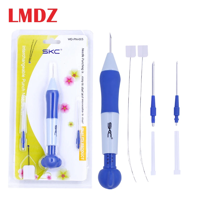 1.3/1.6/2.2mm Needle Magic Embroidery Pen Kit Embroider Punch Stitchwork Tool 