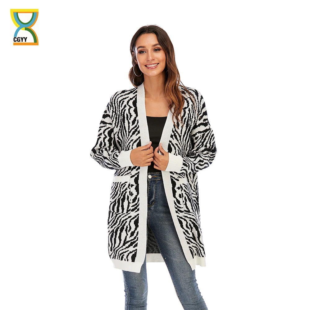 CGYY Leopard Patchwork Autumn Winter 2020 Ladies Knitted Sweater For Women Collarless Neck Full Sleeve Open Front Cardigans
CGYY Leopard Patchwork Autumn Winter 2020 Ladies Knitted Sweater For Women Collarless Neck Full Sleeve Open Front Cardigans