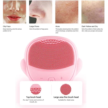 

Face Cleaning Mini Electric Massage Brush Washing Machine Waterproof Silicone Cleansing Tools Hot