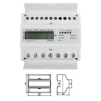 

For DIN Rail LCD Three-Phase Current Meter 100 * 120 * 65 mm 2 kV For 1 Minute