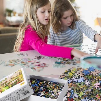 

Jigsaw Puzzle Wooden Paper Scenery Puzzle 75*50cm with Storage Bag 1000Pc for Children Adult Pressure Relief Toy Home Decoration