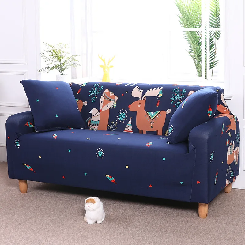 

Printed Elasticity Fabric Versatile Sofa Cover All Edges Included Sofa Mat Full Cover Sofa Cover Sofa Slipcover Four Seasons
