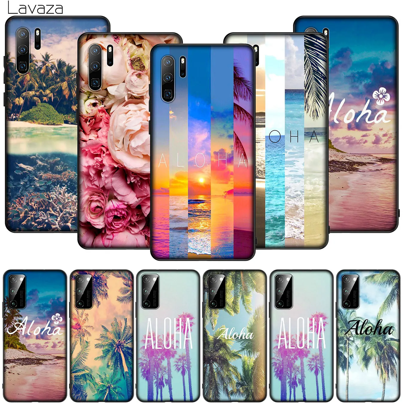 Beach Aloha Tree Summer Soft Silicone Phone Case for Huawei P30 P40 P20 Pro P10 Lite P Smart Z Plus 2019 | Мобильные телефоны и