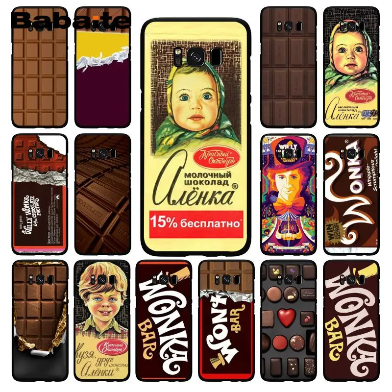 Babaite шоколад Willy Wonka бар с золотым чехлом для телефона Samsung Galaxy S10E S7 Edge S9 S8 S10plus S6 S10Lite