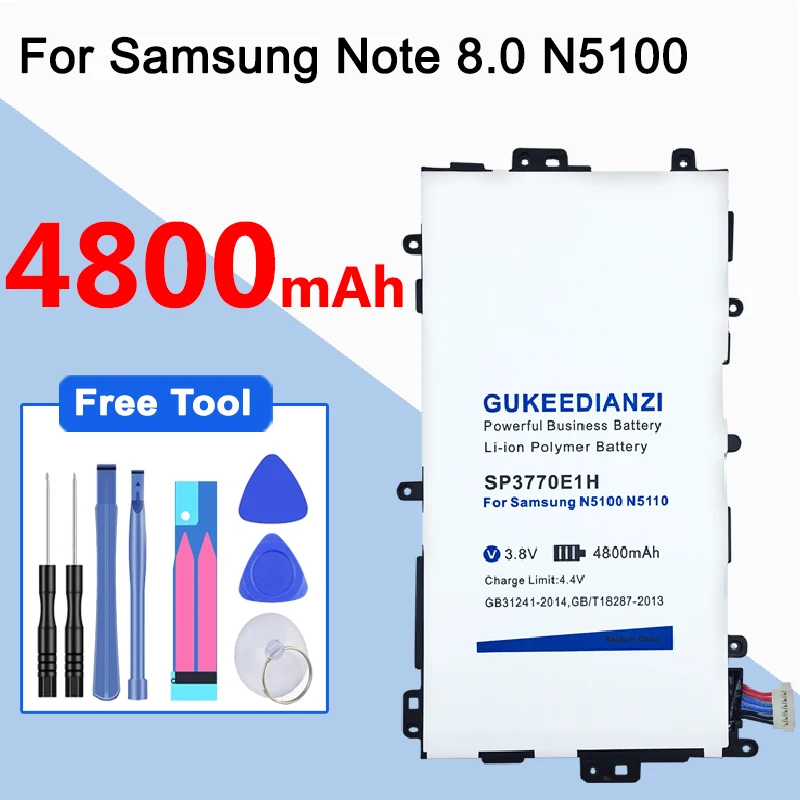 Сменный аккумулятор GUKEEDIANZI SP3770E1H для samsung Galaxy Note 8,0 GT N5100 N5110 N5120 4800mAh Сменный литий-полимерный аккумулятор