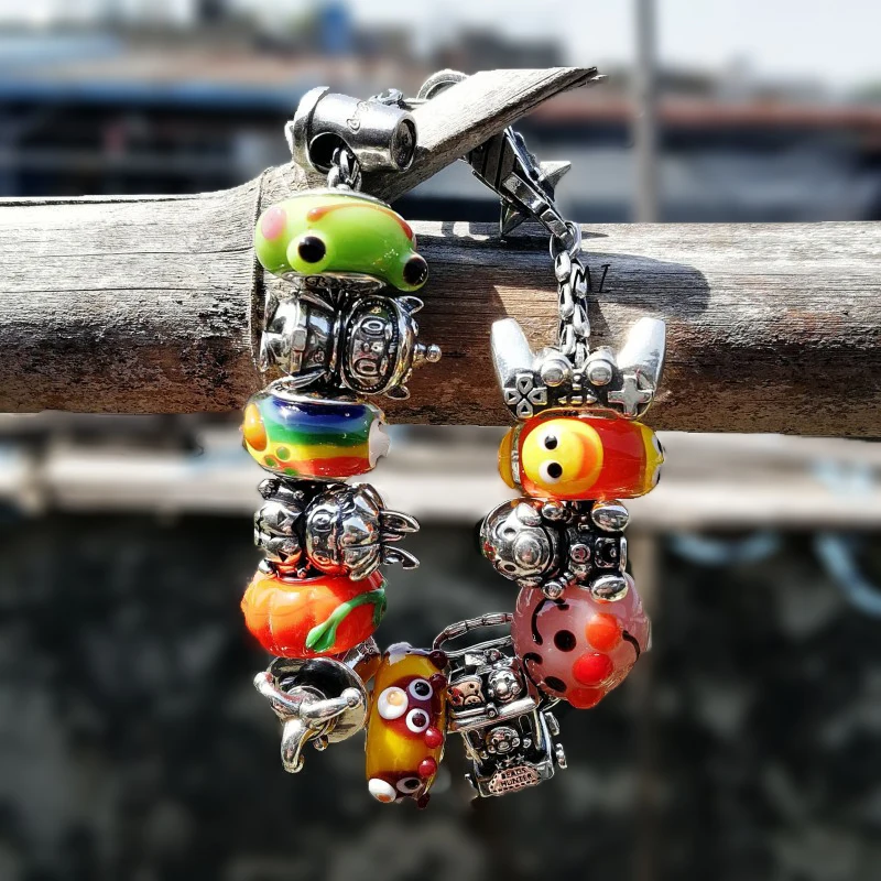 

Factory Own Design Charm Bracelet Silver 925 Original Bead Fit Original Bracelet Frog Pumpkin Labubu Bear Animal DIY Jewelry