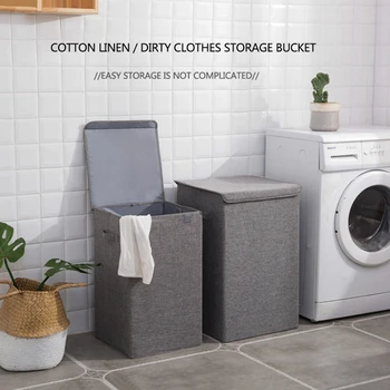 

Foldable Laundry Basket Dirty Clothes Storage Basket Household Laundry Hamper with Handle