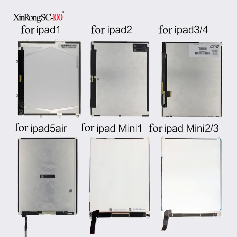 Tela de Lcd para Ipad Mini 6th Mini1 Mini Air Pro 2023 Ipad2 Ipad3 Ipad4 Ipad5 A1489 A1474 A1566