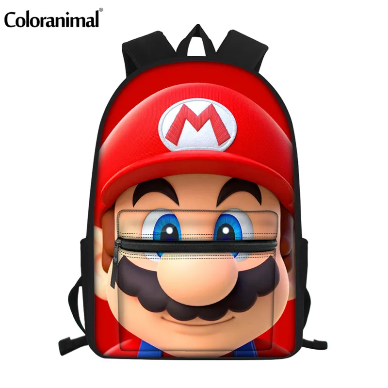 HMC1441Z58 Coloranimal/японский аниме/Super Mario Bros/Школьный рюкзак для девочек и мальчиков, детский рюкзак с 3D принтом, Детский комплект, рюкзак, сумки на плечо - Цвет: HMC1441Z58