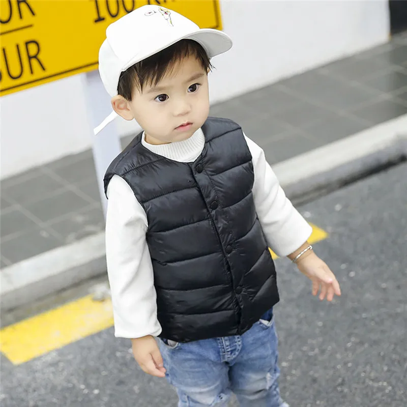 kids vest Toddler Kids Baby Grils Boys Solid Striped Vest Warm Waistcoat Outwear Coat colete infantil #4AA12 (10)