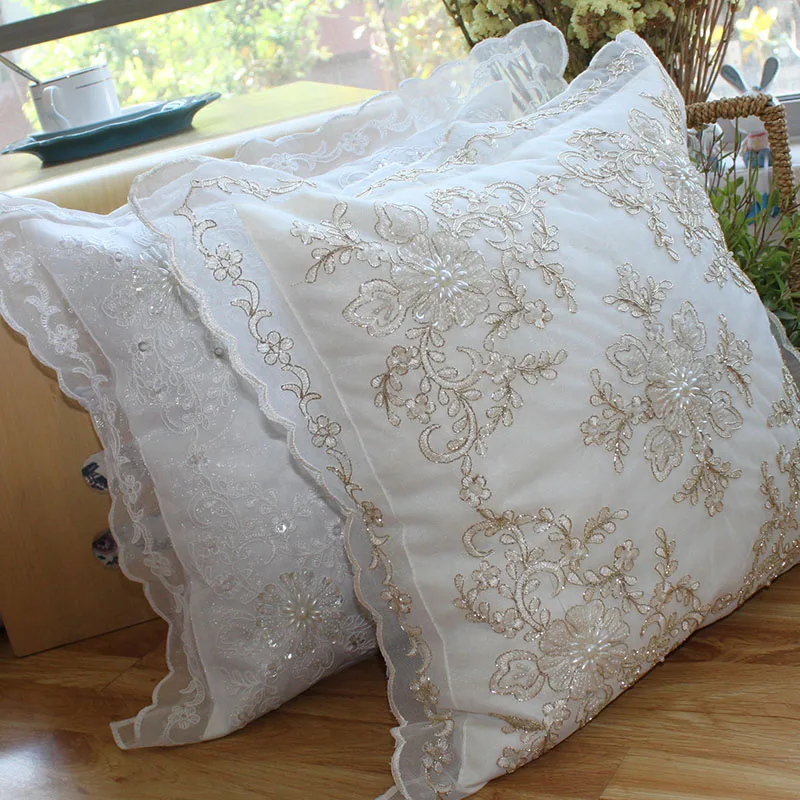 Decorative cushions lace pillowcase  ornamental pillows for living room Decorative pillowcase for sofa  pillow home decor 2