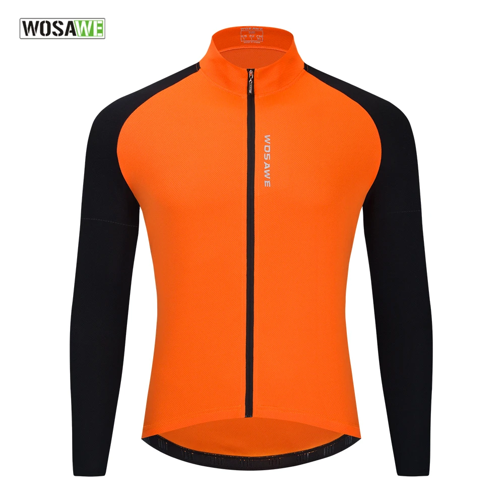 

WOSAWE Men Running Shirts Jersey Cycling Riding Long-sleeved Autumn Men's Shirt Outdoor Sports Breathable Fitness GYM Jerseys