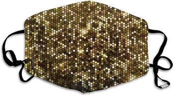 

Gold Sparkle Glitter Sequins Half Face Mask Masks Cotton Windproof Anti Reusable Comfortable Breathable