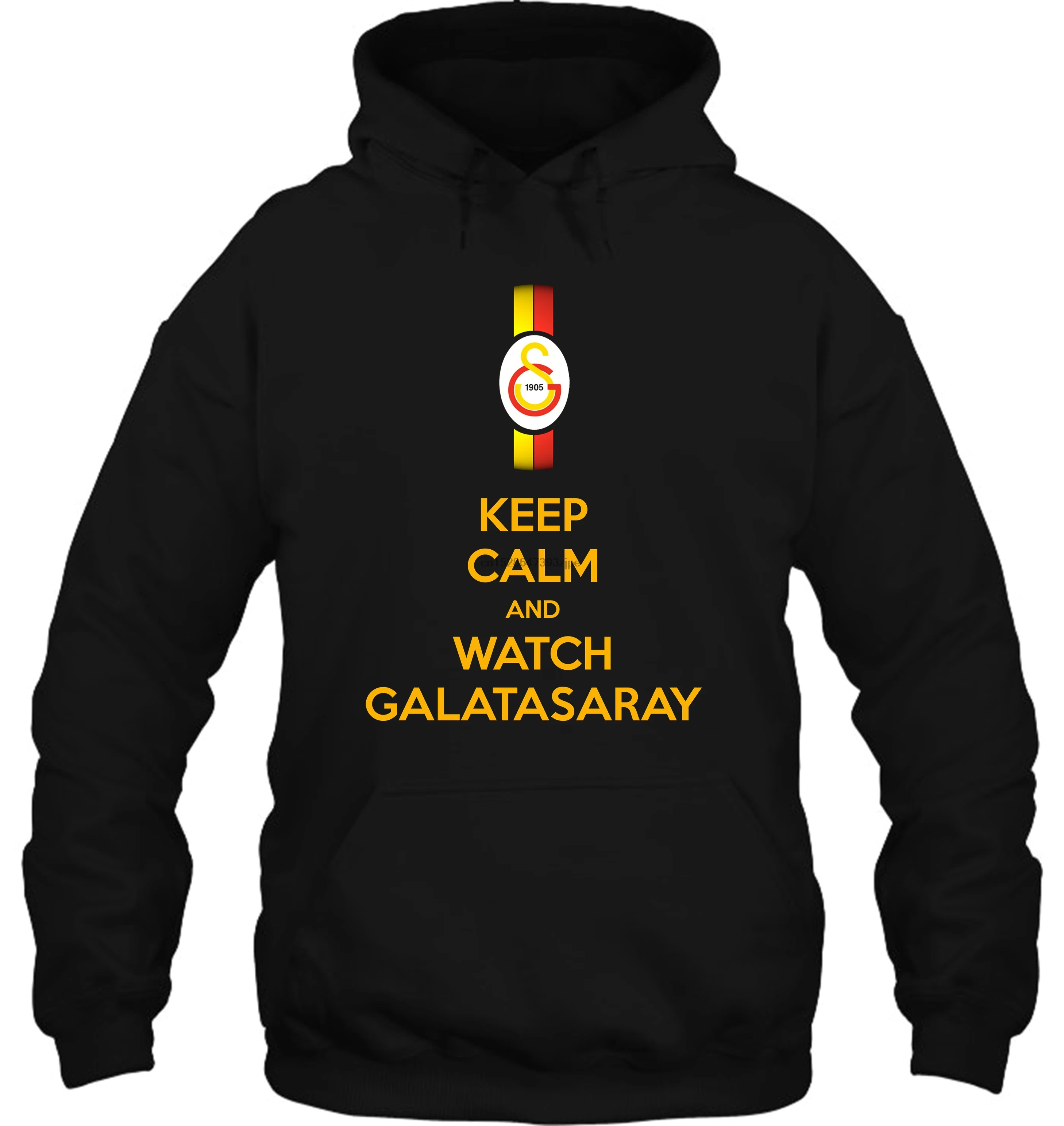 Мужская/Женская классическая толстовка с капюшоном Galatasaray черная Повседневная