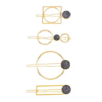 

1 Set / 4Pcs Resin Alloy Attractive Multipurpose Charming Bobby Pins Hairclip Set for Girl Lady Woman