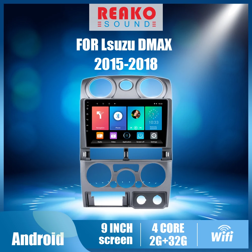 REAKOSOUND 9 Inch 2 Din Car Radio For Isuzu DMAX 2007-2011 Android GPS Navigation Multimedia Player Head Unit With Frame | Автомобили и