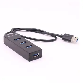 

USB 3.0 HUB Splitter ABS Plug And Play Frosted Cover LED Blue Light Display Current Protection Device