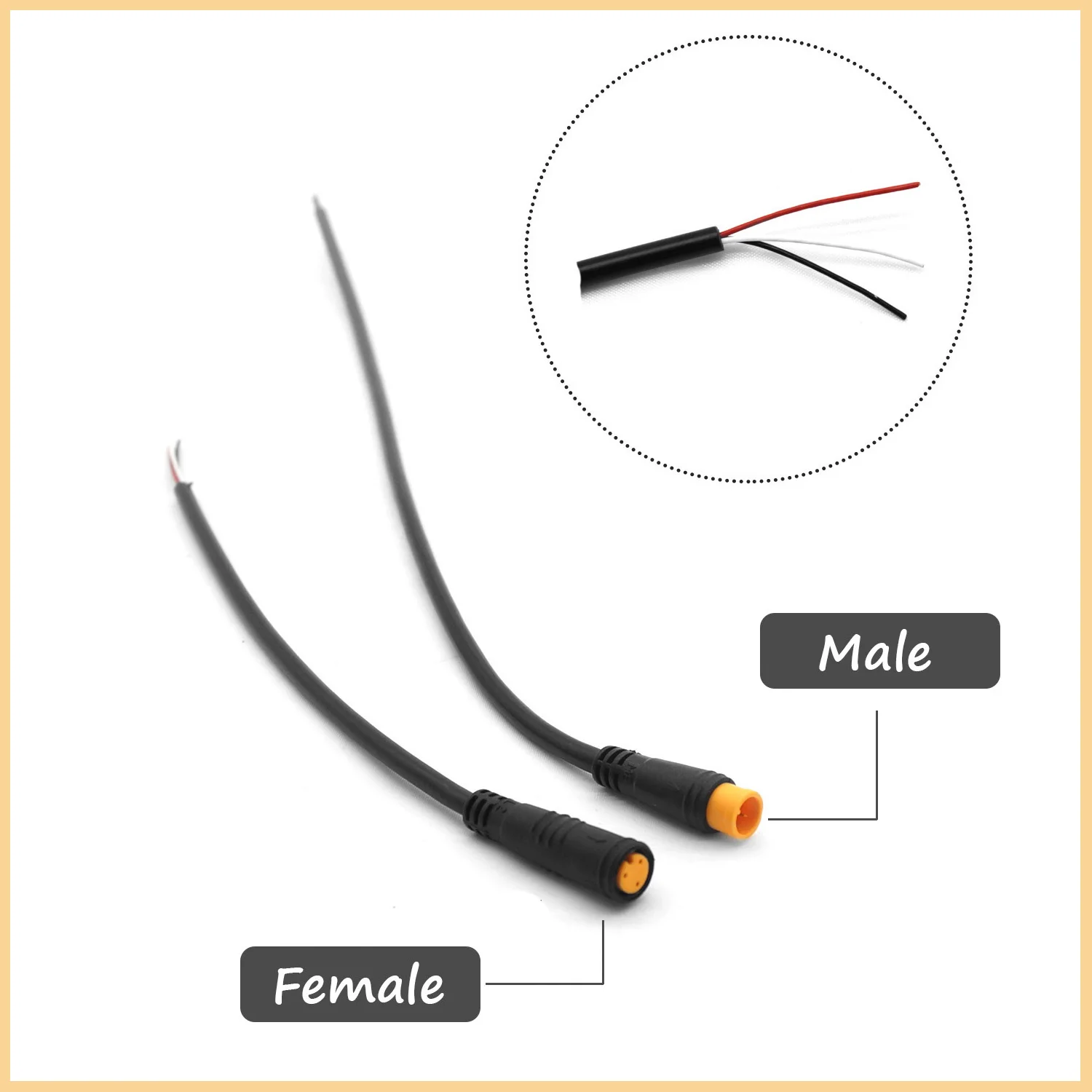 Julet Waterproof Cable 2/3/4/5/6 Pin Conversion Line Electrical Ebike Extension Cable Connector for Ebikes Display DIY The Throttle Display Ebrake Light to Ebikes for Adults Julet Waterproof Cable 2/3/4/5/6 Pin Conversion Line Electrical Ebike Extension Cable Connector for Ebikes Display DIY The Throttle Display Ebrake Light to Ebikes for Adults