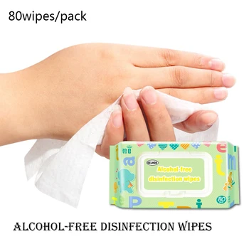 

80 wipes/pack Alcohol-free Disinfection Wipes Quick Wipes Paper Antibacterial Wet Wipe Tissue Clean Hand Phone Health Care