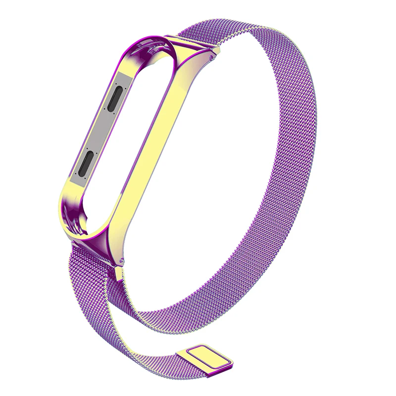 MixColor Mi Band 3 4 ремешок на запястье металлический Безвинтовой браслет из нержавеющей стали для Xiaomi mi 4 3 Ремешок Браслет mi Band 4 3 браслеты Pulseira - Цвет: MixColor