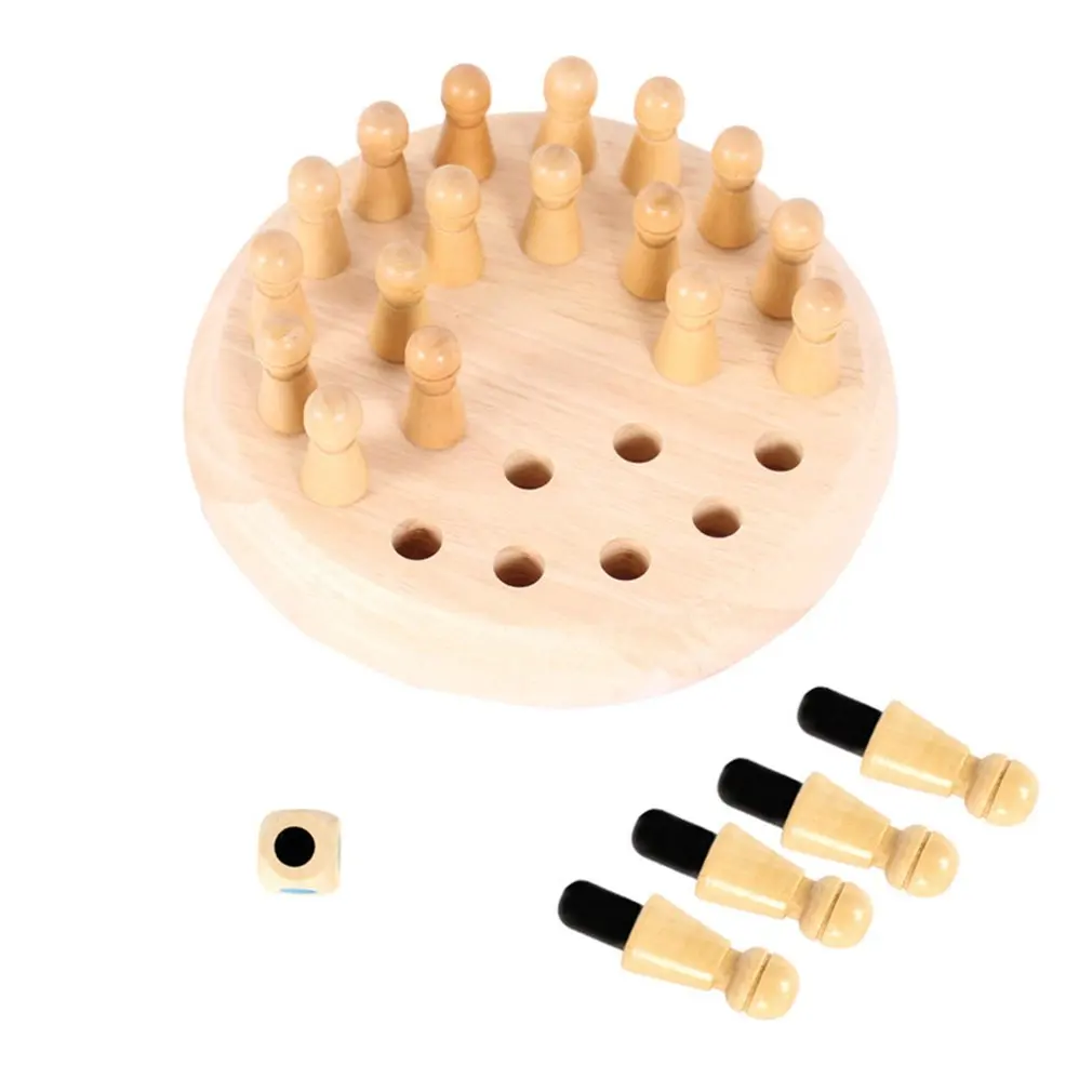Детские вечерние деревянные шахматные палочки с памятью, веселая настольная игра с блоком, обучающая цветная Когнитивная игрушка для детей
