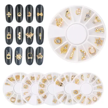 

CYSHMILY 1Box Alloy Mixed Type Nail Rhinestones Stones 3D DIY Crystal Jewelry For Nails Art Decorations In Wheel Manicure Tools