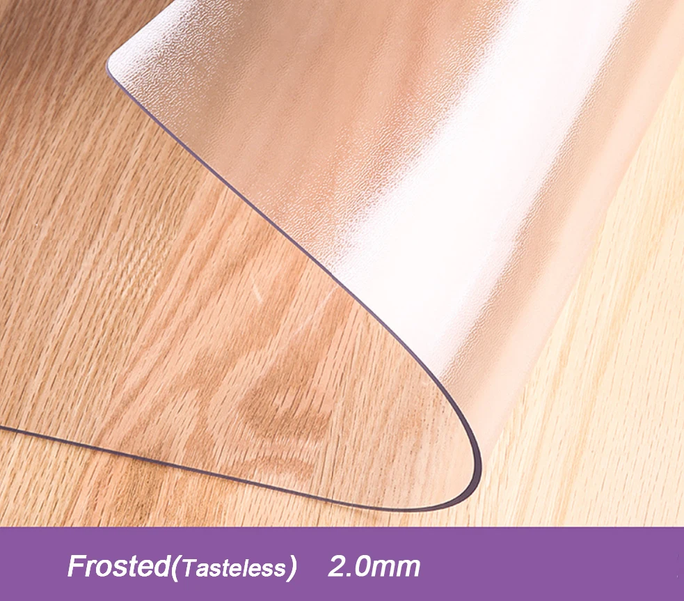frosted fillet 2.0mm ПВХ модернизированный безвкусный филе скатерть 1,0 1,5 2,0 3,0 mmtablecloth кухонный стол знамя гибкого трубопровода скатерть из мягкого стекла - Цвет: frosted fillet 2.0mm