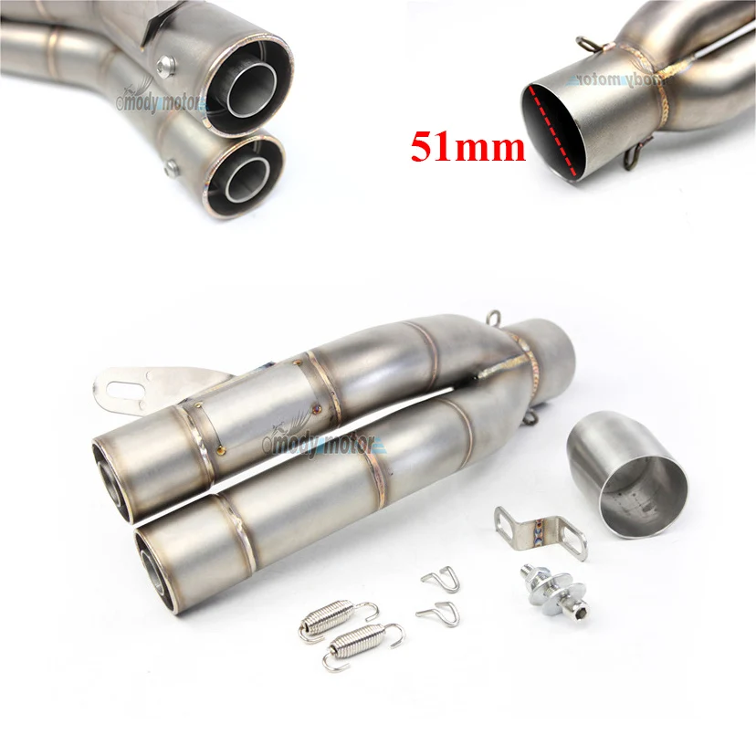 Universal 51mm Demon Double Holes Tube Motorcycle Exhaust Motorbike